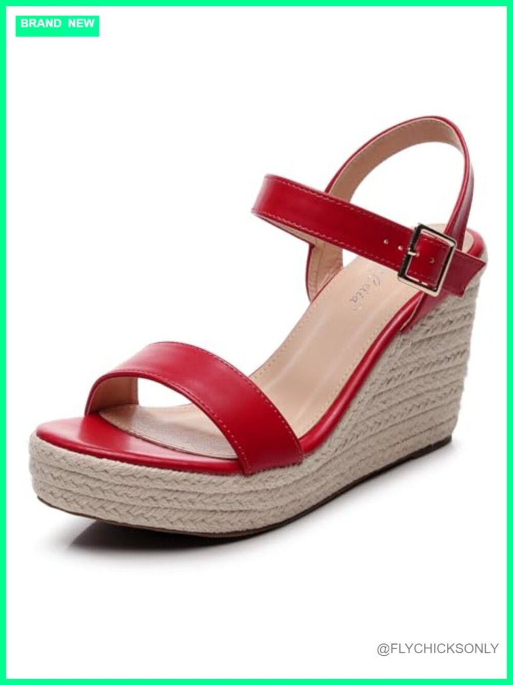 Women's Hyper Light Wedge Sandal Ankle Strap Open Toe 4" Heel